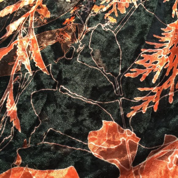 Orange and Black Print Tank Top Feels Like Velvet Large - Picture 5 of 9